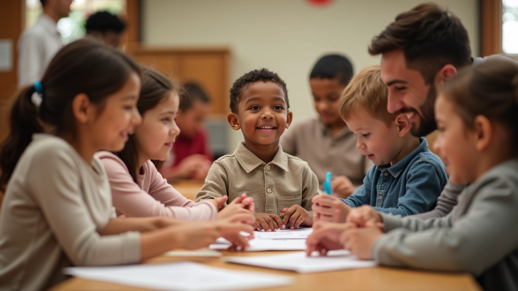 Parents and caregivers learning alongside children in an interactive workshop session